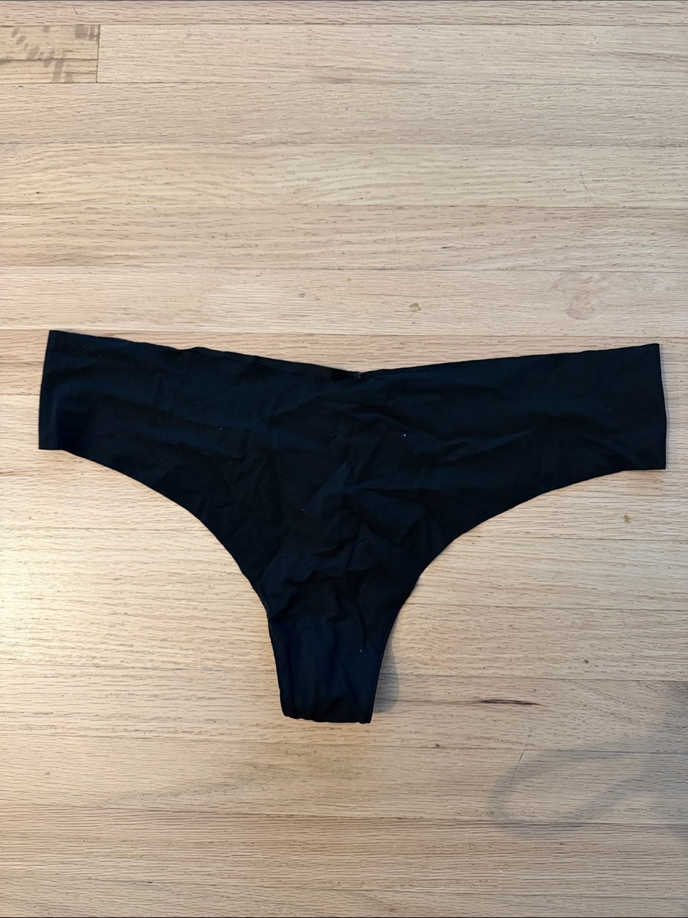 NWT PINK by Victorias Secret Black Seamless Thong - Large